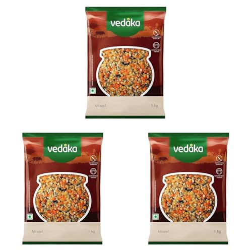 Image of Amazon Brand - Vedaka Mixed Dal, 1kg (Pack of 3)