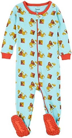 Kids Pajamas Baby Boys Girls Footed Pajamas Sleeper 100% Cotton (Size 6-12 Months-5 Toddler)