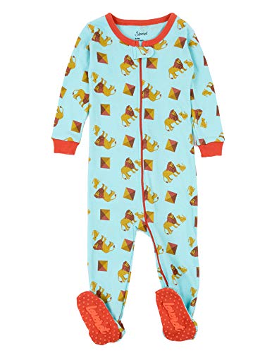 Leveret Kids Pajamas Baby Boys Girls Footed Pajamas Sleeper 100% Cotton (Lion, Size 2 Toddler)