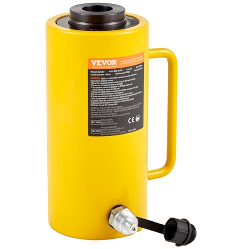 Image of VEVOR Hydraulic Cylinder Jack 30Ton, Solid Ram Hydraulic Cylinder 4Inch, Stroke Single Acting Hydraulic Cylinder, w /Quick Connector Portable Hydraulic Solid Jack Industrial Lifting Jack Ram