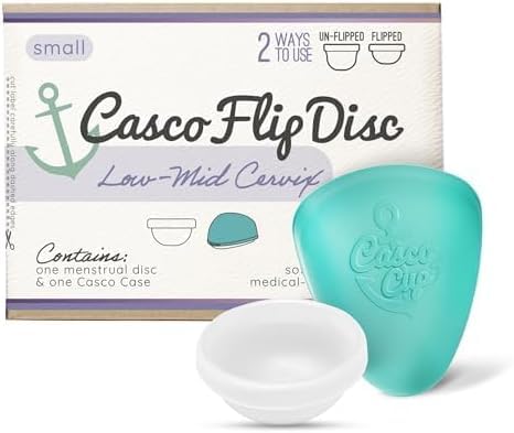 Casco Flip Menstrual Disc - Includes Case & Instructions - Silicone Period Disc for Women - Made in Maine