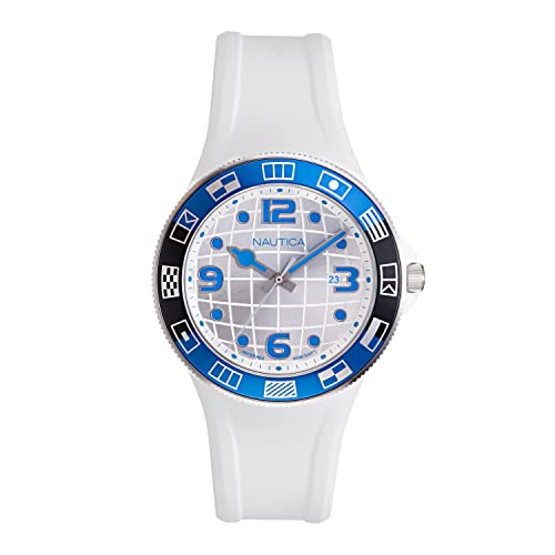 Nautica Men's Lummus Beach NAPLBS903 - Reloj de pulsera de silicona de cuarzo