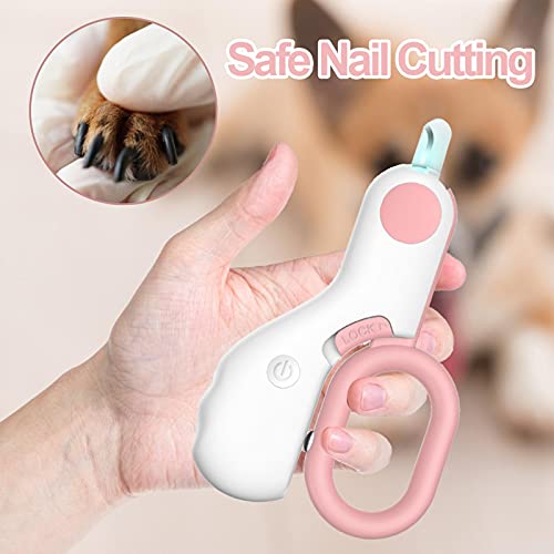 Berbeem Hond Anti-Splash Nail Clippers Kat Nail Clipper Met Batterij LED Licht Scherpe Cutter Antislip Handvat Huisdier… - Image 5