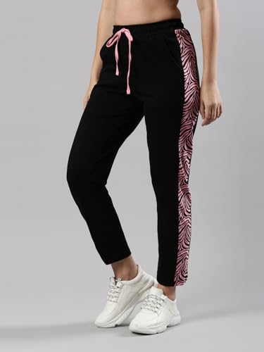 Image of Femmora Relax Fit Track Pant with Abstract Print, Breathable Soft Cotton Fabric with Drawstring Waistband Closure and 2 Side Pockets, for Women,Pack of 1