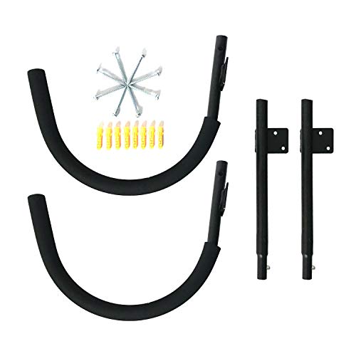 ASMSW 100 LB Kayak Wall Hangers,J-Shaped Outdoor Indoor Wall Mount Storage Rack with Black Foam Padding for Kayak Canoe Paddle Boards SUP Surfboard by ASMSW - Image 5