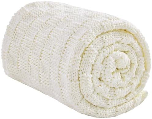 Knitted Weighted Blanket for Adult, No Beads Heavy Blanket 48” x ...