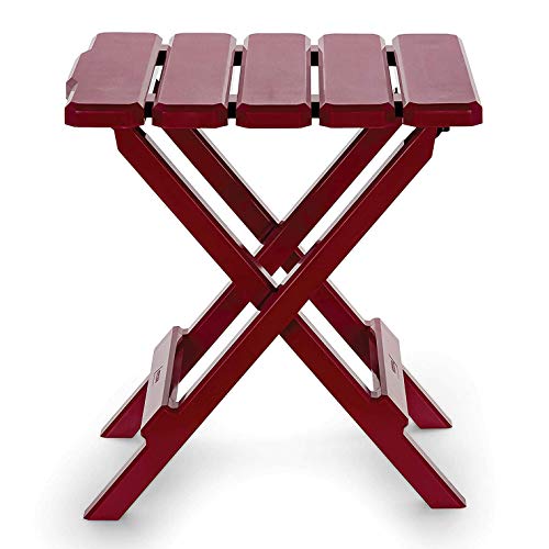 Camco 51684 Red Regular Adirondack Portable Outdoor Folding Side Table, Perfect for The Beach, Camping, Picnics, Cookouts and More, Weatherproof and Rust Resistant