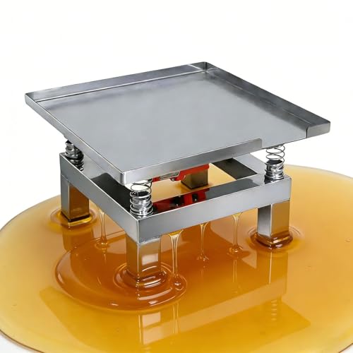 Plataforma vibratoria de acero inoxidable para concreto, mesa vibratoria mini de 110 V / 220 V con capacidad de carga de 10-20 kg, multiusos para chocolate, ensayos de laboratorio y llenado de moldes miniatura 1