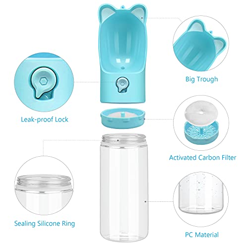 UPSKY Dog Water Bottle Leak Proof Portable Pet Dog Water Bottle with Filter, Dog Water Dispenser Lightweight Dog Travel Water Bottle for Walking, Hiking, Travel - Image 4