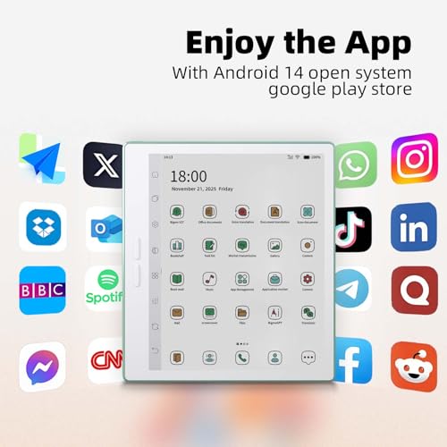 Image of Bigme B7 Pro Color E-Reader, 7 Inch ePaper Tablet, Android E-Reader with 4G Connectivity, 8GB+256GB, Smart Stylus, Note Taking, Rate