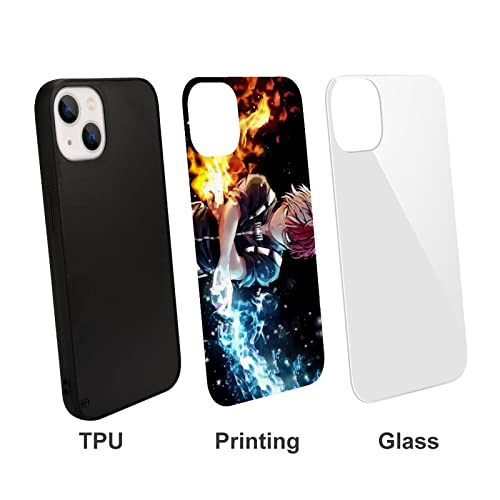 Cover For Iphone 13 Mini Phone Case Silicone Tpu +Glass Tempered Glass Back Anime My Hero Academia Phone Cases #TOP2