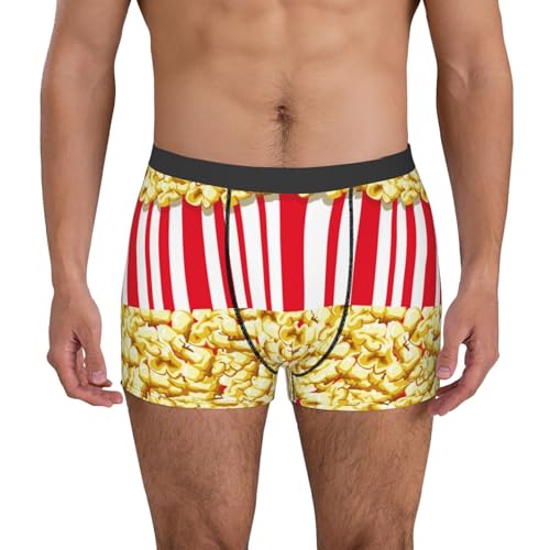 Popcorn Print Underwear For Men Comfy Cozy Holiday Boxer Briefs2