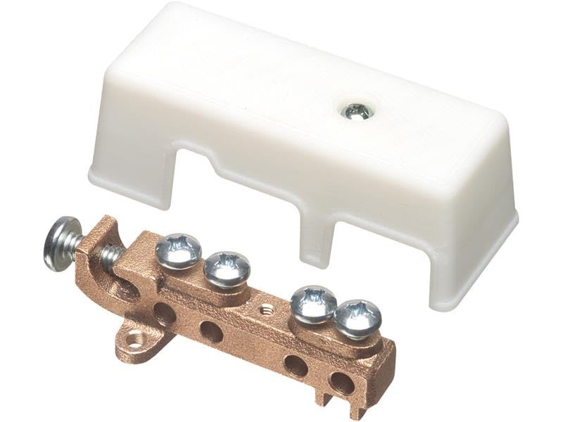 ARLINGTON INDUSTRIES GBB5 ATTACHES TO GROUNDING CONDUCTOR WITH LAY IN STYLE LUG WITH A CABLE RANGE OF #6 TO #2 GROUNDING WIR, CABLE RANGE 4 TERMINATION POINTS FOR #4 TO #14 SOLID OR STRANDED, HAS 4 TE
