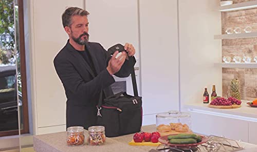 Meal Prep Lunch Box - 3 Piece Set - Insulated Lunch Box For Women Or Men - 3 Bento Style Containers Inside Large Black Lunch Bag- Bpa Free - Microwave/Dishwasher Safe - A2S Black/Red #TOP5