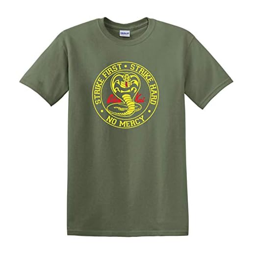 Revolutionary Tees Cobra Kai Strike First Strike Hard No Mercy Karate Kid Retro Film 80-tal Miyagi t-shirt