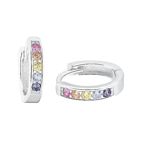 Amor Creolen 925 Sterling Silber Mädchen Kinder Ohrschmuck, mit...