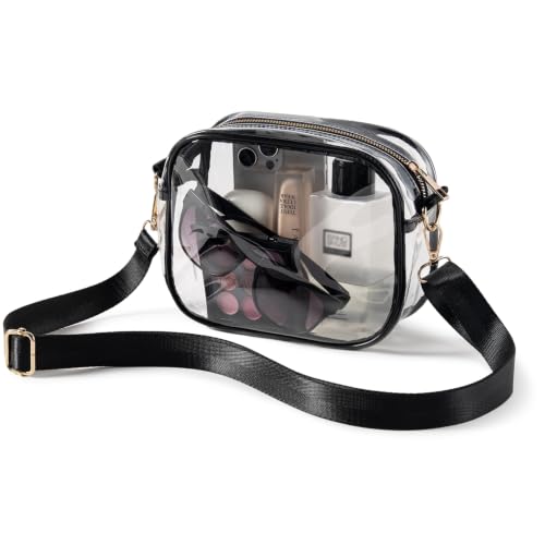 Image of TOBVZOO Clear Bag Stadium Approved, Crossbody Transparent Bag for Concerts Sports Events, Purses for Men & Women