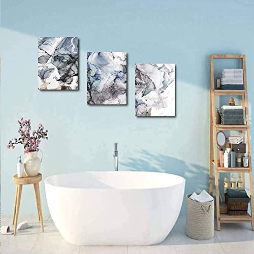 TTHYUEWS Canvas Art - 3 Piece Abstract Wall Art, 12x16 inches Each, Modern Home Decor, Kitchen, Bathroom, Living Room, Office Wall Decorations, Ink Paintings, Ready to Hang - Image 6