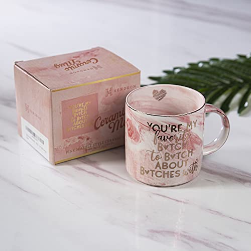 Best-Friend-Christmas-Gifts-for-Women-Funny-Birthday-Friendship-Gift-for-Bestfriend-Besties-BFF-Sister-Boss-Woman-Big-Sis-Sorority-Mom-Youre-My-Favorite-Pink-Mug-115oz-Coffee-Tea-Cup