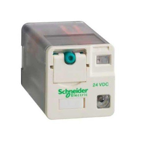 Schneider Electric Miniature Plug-in Relay - Zelio RXM - 4 C/O, LED, 230 V AC - 6 A with Lockable Test Button (RXM4AB2P7)