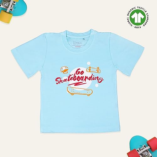 Image of Kidbea Baby Boys 100% Bamboo Soft Cotton Half Sleeve T-Shirt Multicolor