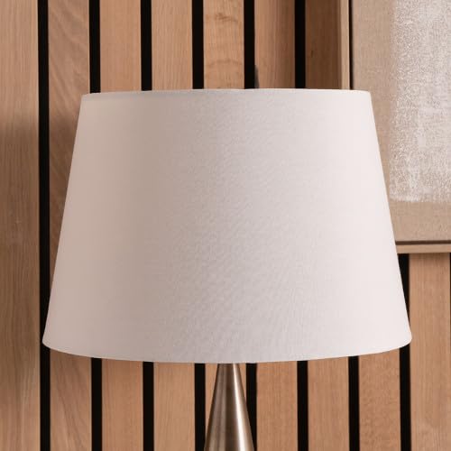 Tapered Cotton Lamp Shades for Table Lamps and Floor Lamps | Cone Modern Shades for Living Room | Contemporary Drum Light Shade Lampshades Only (White, 25cm Diameter) โ image 1