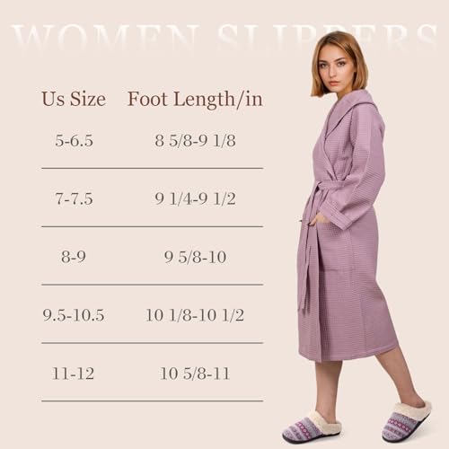 Image of Evshine Warm Knit House Slippers for Women Comfy Wool-Like Lined Chenille Slippers with Memory Foam and Indoor Outdoor Soles
