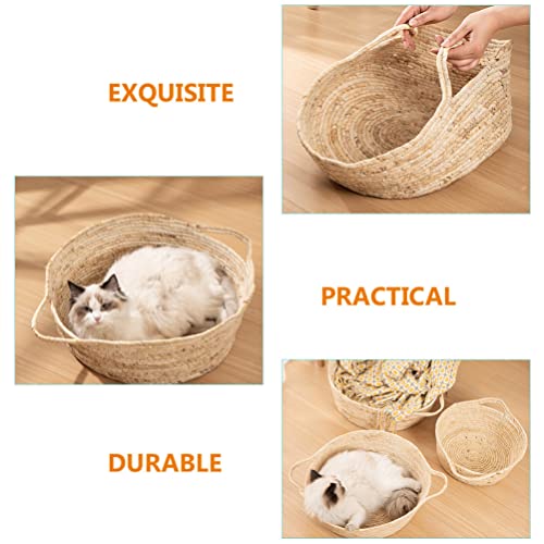 POPETPOP Pad Cat Summer Bed Cat Summer Summer dormindo cama de ninho de ninho de animais de estimaçã