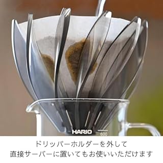 HARIO VDSU-02-TB V60 Dripper, Suiren 02, Black, for 1-4 Cups, Coffee, Hand Drip