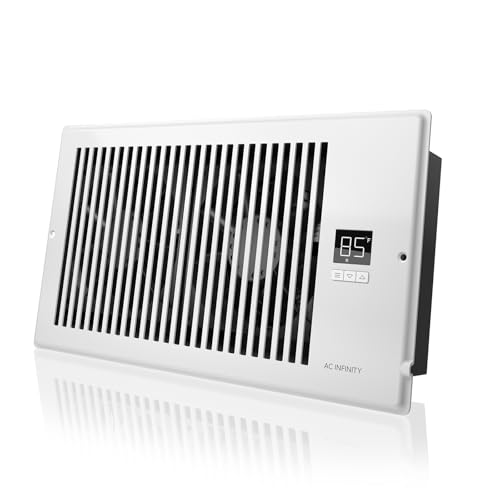 AC Infinity AIRTAP T6 White Register Booster Fan for 6 x 12 Register Holes Improves Heating & Cooling Vents Quiet 10-Speeds. ONLY FITS 6 x 12 DUCT OPENINGS