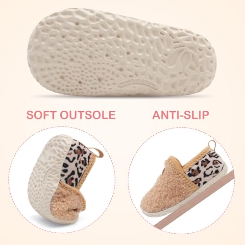 Lefflow Toddler Slippers Boys Girls House Shoes Slip on Baby Sock Shoes Lightweight Outdoor Walking Shoes4