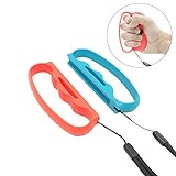 TOSTAR Grip for Nintendo Switch Fitness Boxing, Handle Grip for Nintendo Switch Joy Con Controller Boxing Game, 2 Packs (Blue and Red)