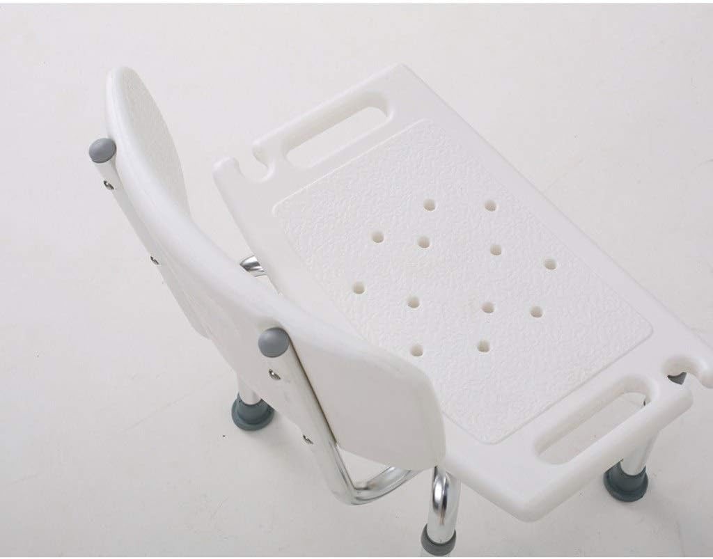 Taburete de baño Asiento de Ducha Ayuda de baño for Personas Mayores/discapacitadas Banco de Asiento de baño, Altura Ajustable, con Silla con Respaldo
