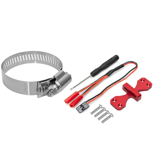 Support de ventilateur double RC en aluminium rouge pour moteur 40 x 40 mm