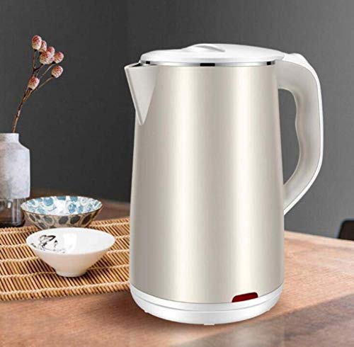 Hervidor eléctrico con aislamiento y apagado automático acero inoxidable 304 beige miniatura 2
