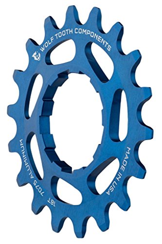 Wolf Tooth CNC Machined Aluminum Singlespeed Cogs in Colors (Blue, 20t)