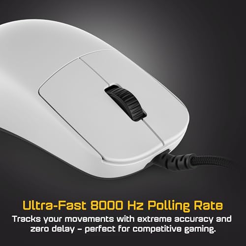 Image of ENDGAME GEAR OP1 8k v2 White - Esports Gaming Mouse with Cable, 30K DPI Optical Sensor, 8000Hz Polling, Hot-Swappable Switches & Claw-Grip Design