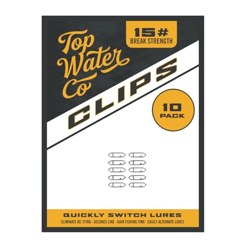 Top Water Fishing Speed Clips - Durable Stainless Steel Fast Lure Connector (Multiple Sizes) (10 Mini 15lbs)