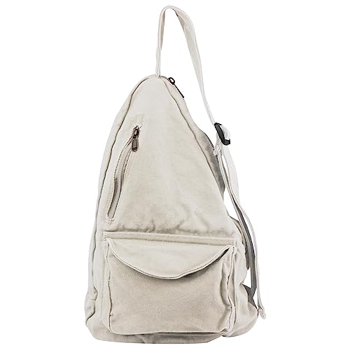 Canvas Sling Crossbody Bag for Women Men, Daypack Sling Bags Travel Casual Hiking Small Chest Shoulder Purse Bag Outdoor