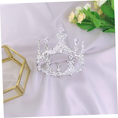 Corona infantil y tocados de novia de cristal, tiara para niños y mujeres en aleación barroca 7