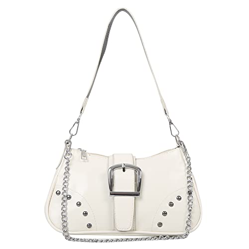 TIAASTAP Umhängetasche Damen Klein Handtasche, Leder Hobo Tasche Shoulder Bag Vintage Y2k Schultertasche mit Reißverschluss für Frauen Clutch Geldbörse Coole Sachen für Teenager Mädchen