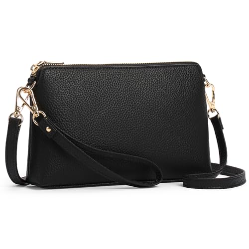 GAEKEAO Crossbody Bags for Women RFID Blocking Leather Cross Body Bag Purses Women's Crossbody Handbags with Wristlet Strap