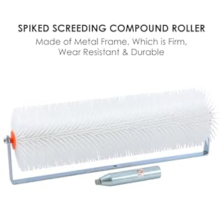 TOPWAY Rullo composto per massetto a punte 500 mm x 50 mm Rullo per massetto autolivellante in lattice con punte extra grandi per la preparazione del pavimento