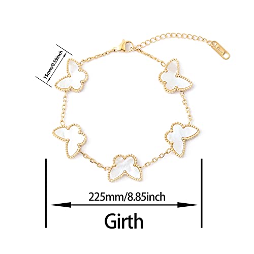 AIMADE Lucky Butterfly Bracelet for Women 18K Gold Plated Simple Fashion Bracelet Link Jewelry Gifts for Women2