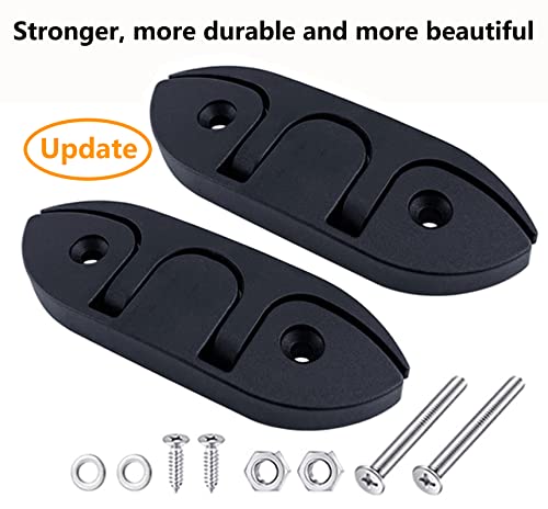 Lsahyong 2Pack Nylon Boat Flip Up Folding Pull Up Cleat Dock Deck Marine Hardware Line Rope Mooring Cleat Accessorie(Black) #TOP5