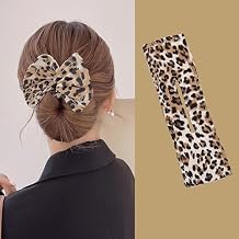 Hair Bun Maker Deft Bun for Hair Twister, Flexible Donut Hair Bun, Lazy Hair Curler Bun Clips, Fashion French Hairstyle, Hair Accessories for Women & Girls Kids Leopard