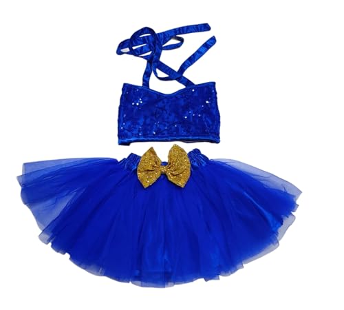 Image of TILISM Baby Girl Crop top&skritfancy Dress (RED,Blue,Pink)