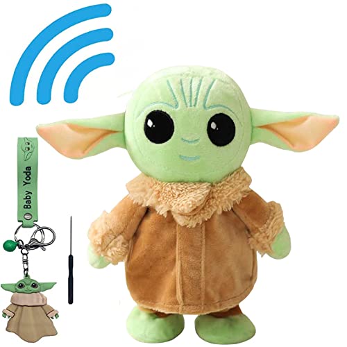 Image of Talking Baby Yoda Plush Doll,Walking Baby Yoda Plushie Repeat What You Say , Interactive Plush Animal Baby Yoda Toys Electronic Walking Baby Yoda Gifts for Kids, Baby Yoda