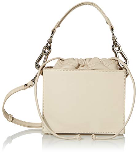 Steve Madden womens Steve Madden KAYLA Box Crossbody Bag, Bone, 7.5 L x 2.75 D 6 H US