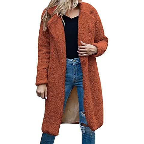 HOOUDO Fluffy Plus Size Teddy Coat Cover